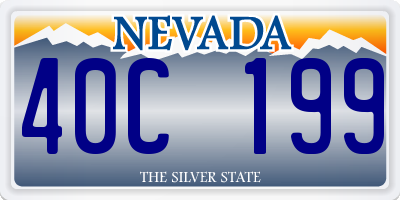 NV license plate 40C199