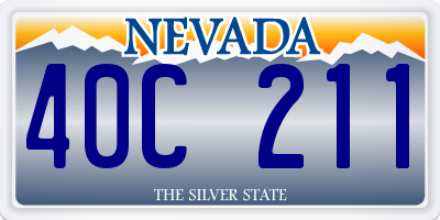 NV license plate 40C211
