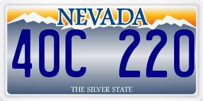 NV license plate 40C220