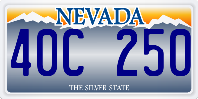 NV license plate 40C250