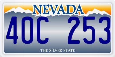 NV license plate 40C253
