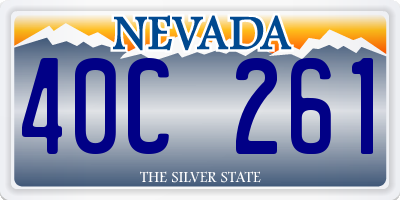 NV license plate 40C261