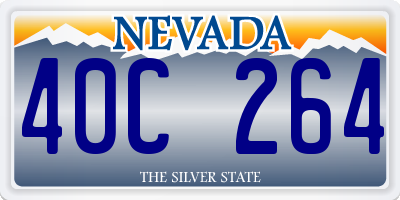 NV license plate 40C264