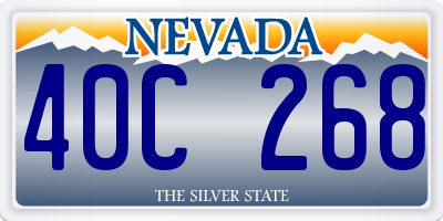NV license plate 40C268