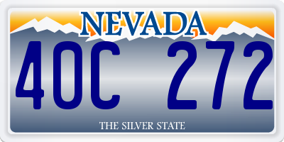 NV license plate 40C272