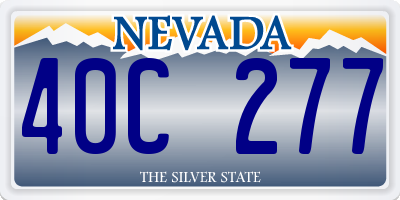 NV license plate 40C277