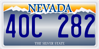 NV license plate 40C282