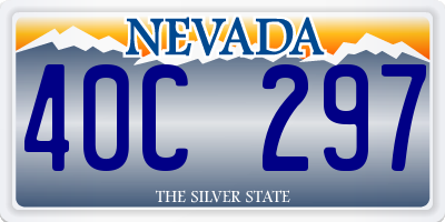 NV license plate 40C297