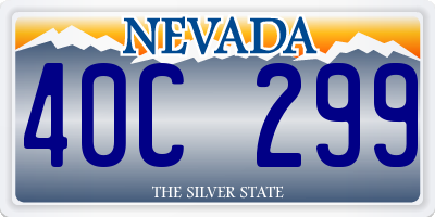 NV license plate 40C299