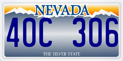 NV license plate 40C306