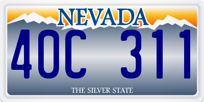NV license plate 40C311