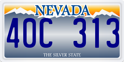 NV license plate 40C313