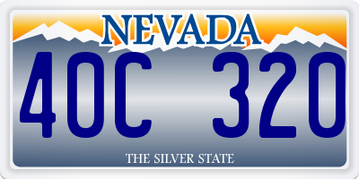 NV license plate 40C320