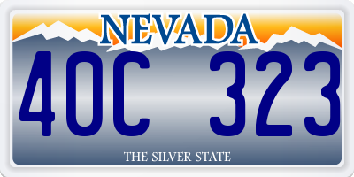 NV license plate 40C323