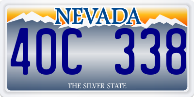 NV license plate 40C338