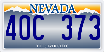 NV license plate 40C373