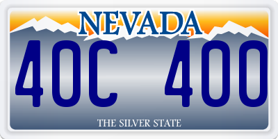 NV license plate 40C400