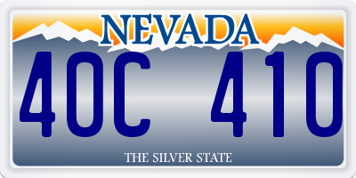 NV license plate 40C410