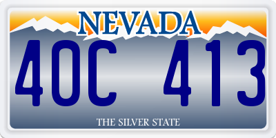 NV license plate 40C413