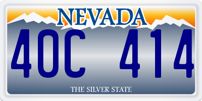 NV license plate 40C414