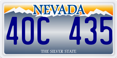 NV license plate 40C435
