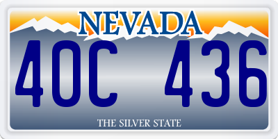 NV license plate 40C436