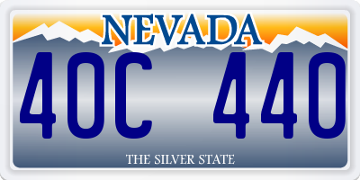 NV license plate 40C440