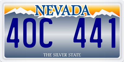 NV license plate 40C441
