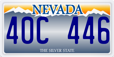 NV license plate 40C446