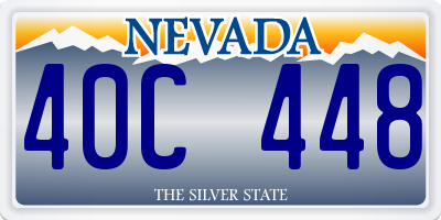 NV license plate 40C448