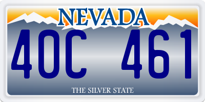 NV license plate 40C461