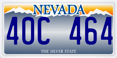 NV license plate 40C464