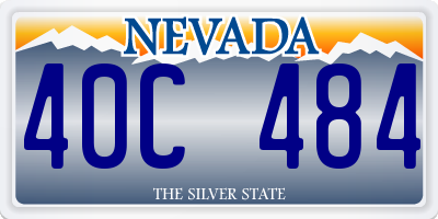 NV license plate 40C484