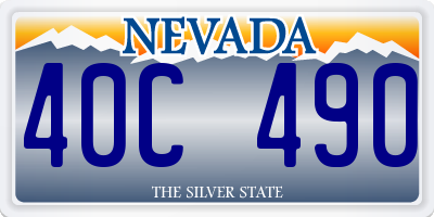 NV license plate 40C490