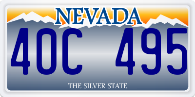 NV license plate 40C495