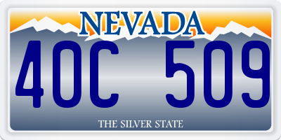 NV license plate 40C509