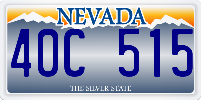 NV license plate 40C515