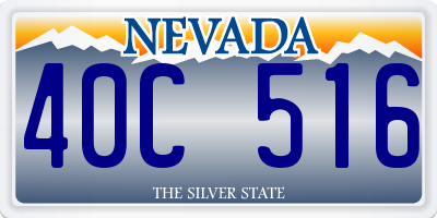 NV license plate 40C516
