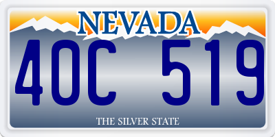 NV license plate 40C519