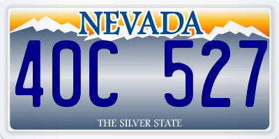NV license plate 40C527