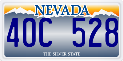 NV license plate 40C528