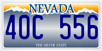 NV license plate 40C556