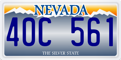 NV license plate 40C561