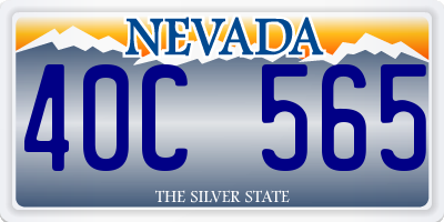 NV license plate 40C565