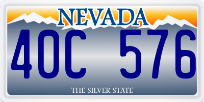 NV license plate 40C576