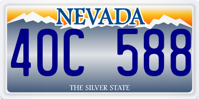 NV license plate 40C588