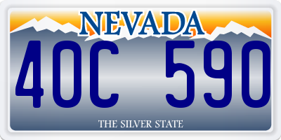 NV license plate 40C590