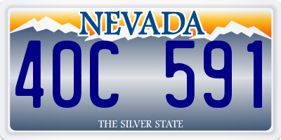 NV license plate 40C591