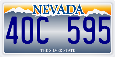 NV license plate 40C595