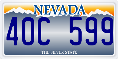 NV license plate 40C599